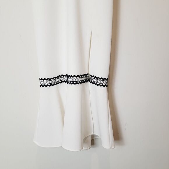 StyleStalker White Crochet Lace Midi Dress Size Small - Picture 8 of 11